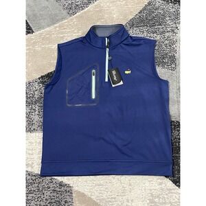 Masters Tech Golf Vest Men Small Blue 1/4 Zip‎ Augusta Pullover MT7117-02 NEW